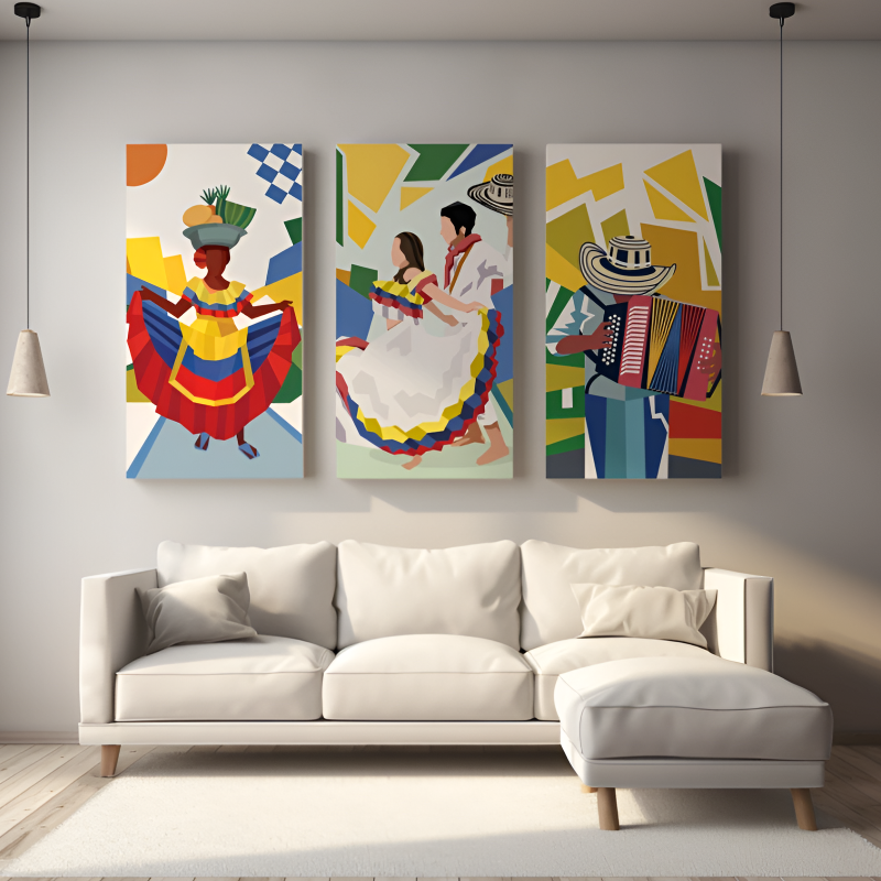 regalo gift colombia palenquera cumbia vallenatero cuadro poster